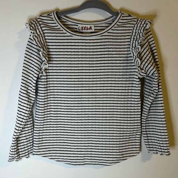 Cat & Jack Other - 5/$25 Ribbed longsleeve ruffle shirt